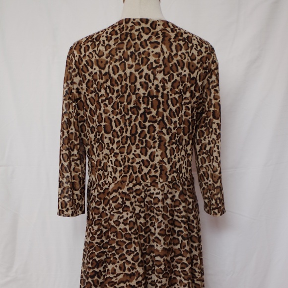 Coldwater Creek Faux Wrap Animal Print Dress- Sz. 14 - Picture 3 of 4